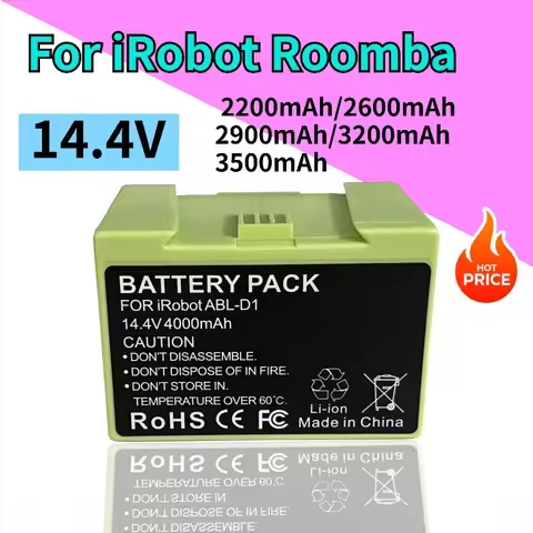 ABL-D1 for iRobot Roomba I 14.4V 12800mAh Clean Battery Series and i7 i7+ i8 e5 7150 7550 e5150 e515