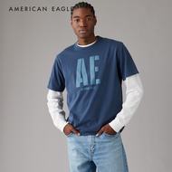 American Eagle Logo Graphic T-Shirt เสื้อยืด ผู้ชาย โลโก้ กราฟฟิค (EMTS 017-3522-410)