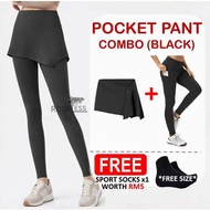ROOFLESS Yoga Pants Women Yoga Pants High Waist Seluar Yoga Perempuan Seluar Fit Perempuan Seluar Ti