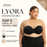 Lavina Ladies Bra Strapless CUP E Lyora Bra Without TALI Low Cut Seamless Underwire Anti-Slip size 3