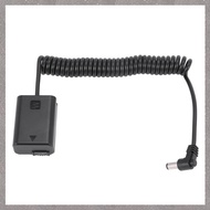 [M G L O] Np-Fw50 Dummy Battery Pack Coupler Adapter With Dc Male Connector Power Coiled Cable A7 Ma