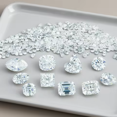 One Carat Per Pack White D Color Moissanite Loose Stones From 0.9mm to 3.0mm Positive Pass Diamond T