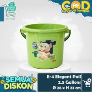 BUNTON Lion Star E-4 Elegant Pail 2.5 Gallons 9 Liter Thick Handle Bucket for Washing Clothes Bathro