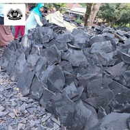 batu belah alami templek hitam alami asli cocok untuk dinding dan lantai