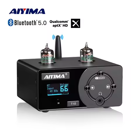 AIYIMA Audio Tube-T10 Decoder Mini Hifi USB DAC Headphone Amplifier BT QCC3031 aptX Coaxial OPT PC-U