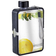 Flat Water Bottle, Portable Flat Water Bottle, Square Book Shape Water Bottle Leak Proof, Square Wat