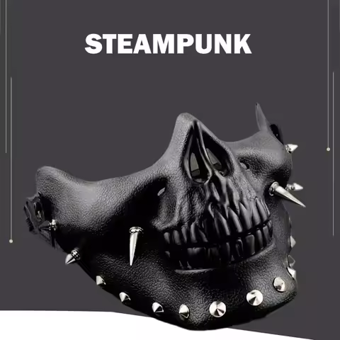Cyberpunk Style Steam Punk Party Personality Chain Halloween Adult Mask Party Mask Cosplay Masque Cy