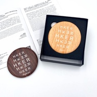 【客製化】【HKER視力圖+自訂名字】木紋無線充電器