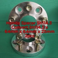 Honda Spacer 5h114.3 Convert 5h114.3 x 64mm x 64mm x 25mm 2pcs