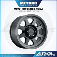 Method MR701 - Matte Black 18x9 ET18 6x139.7 (1 Piece)