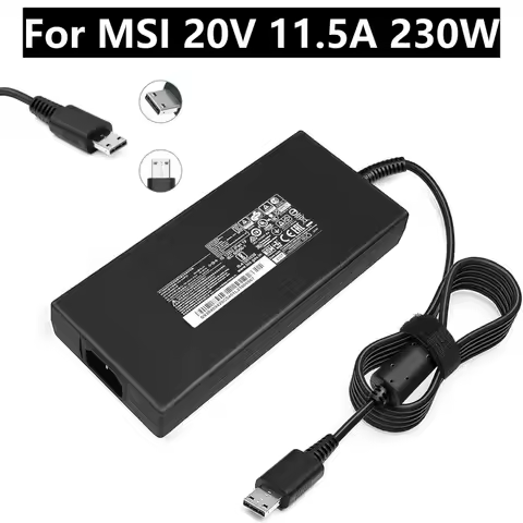 230W 20V11.5A USB Tip Power Adapter Cord Charger For MSI GE76 GE66 Raider MSI GP76 GP66 Leopard Lapt