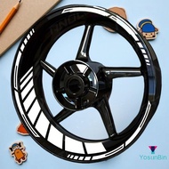 YosunBin] 21/18 Inch's For Reflective Motorcycle Wheel Stickers Hub Decal Rim Stripe (PVC Motorcycle