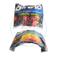 VISOR HELMET BIKKO SIANG MALAM CRYSTAL RED MERAH CRYSTAL GREEN HIJAU BIRU 3 BUTTON SGV 99 MS 88 MAGN