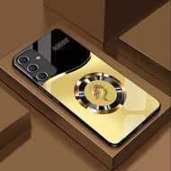 Ốp Lưng cho SAMSUNG A15 A25 5G A35 5G A55 5G Mặt kính cường lực cao cấp Họa tiết RỒNG VÀNG