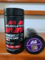 🎈100เม็ด Muscletech​ Hydroxycut Hardcore Elite​ 100caps.(แฟตเบิร์นสูตรมีคาเฟอีน100caps)​