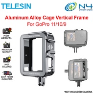 TELESIN Aluminium Alloy Frame Case Vertical Frame Double Clod Shoe With Vertical Shot Cage FMS-G11-T