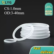 O-Ring CS1.0mm * OD3-40mm Silicone rubber Rubber O-Ring white o ring