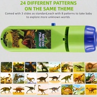 Dinosaur Projector Flashlight Story Machine Educational Bedtime Toy With Cartoon Pictures For Kids R