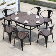Carpenter - 戶外休閒塑木桌椅組合W150CM（配餐椅*6）