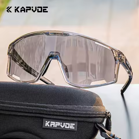 Kapvoe Photochromic Cycling Glasses Sunglasses for Men's Cycle Sun Glasses MTB UV400 Goggles Woman R