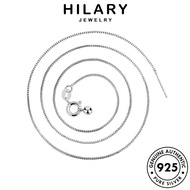 HILARY JEWELRY Original For Silver Accessories Perak Box Gold 純銀項鏈 Sterling Leher Perempuan Women Necklace Rantai Pendant 925 Korean Simple Chain N115