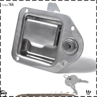 【tuwu76】1Set Trailer Toolbox Handle  with Lock Highly Tool Box  Paddle Lock 4-3/8Inch X 3-1/4Inch wi
