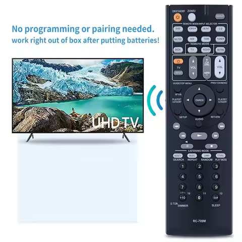 Y16A RC-709M Remote Control Replacement for Onkyo AV Receiver RC-737M RC-765M TX-SR507 TX-SR606 TX-S