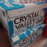 高雄現貨 自取 箱購24瓶 金車 Crystal Valley 礦沛氣泡水 585ml 無糖 無熱量 氣泡暢感