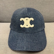Celine水洗牛仔布TRIOMPHE棒球帽