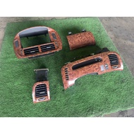 Toyota Estima ACR30/MCR30 Woden Radio Panel, Aircon Vent &amp; Trip Meter with Cover 1Set Used JDM