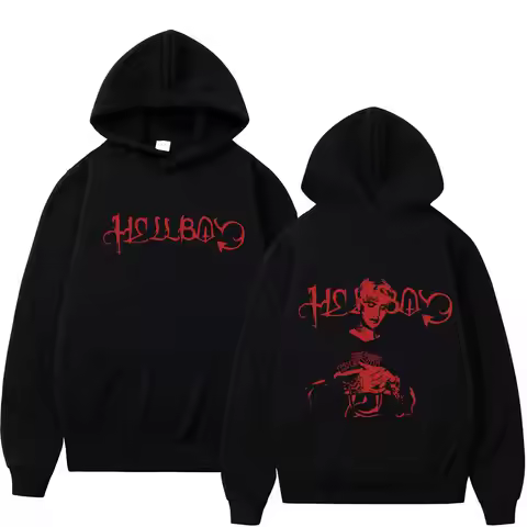 Rapper Lil Peep Crybaby Hellboy Hoodies Men Women Clothing Vintage Hip Hop Oversized Sweatshirt Casu