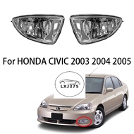 Front Bumper Fog Lamp Upgrade Kit FOR HONDA CIVIC ES9  2004 2005 Version Additional Foglight