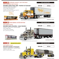 Classic Hot-Selling DCP FG 1/64 Trailer Kevin W900 Mark Song Transporter Alloy Truck Model Collectio