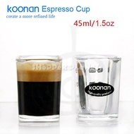 Koonan Coffee Espresso Cup Glass Measurement 30ml 45ml