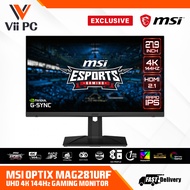 [EXCLUSIVE] MSI Optix MAG281URF 28" UHD 3840 x 2160 (4K) 144 Hz HDMI 2.1, DisplayPort, USB, Rapid IPS, HDR400, Nvida G-Sync Compatible KVM 2.0 Type-C Display and Charging Adjustable Stand Gaming Monitor