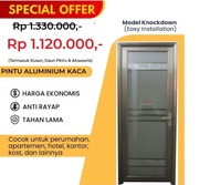 Pintu Kaca Kamar Mandi Aluminium Pintu Kamar Mandi Full Kaca