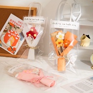 Mini Crochet Flower Bouquet Handmade Knitted Artificial Flowers Girl Birthday Gift Supplies 礼品花束