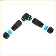 FACY IP68 Rating Waterproof CAT6 RJ45 Coupler Networking Connector 90Degree Bend