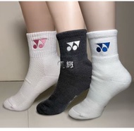 ($29/1對; $50/2對)Yonex 男女羽毛球毛巾底運動襪 Towel Bottom Badminton Socks – Black/White (男M / 女S)
