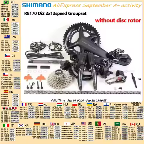 Shimano R8170 Di2 2x12s Groupset ULTEGRA R8100 Crankset 11-30T 11-34T Cassette FD RD R8150 Derailleu