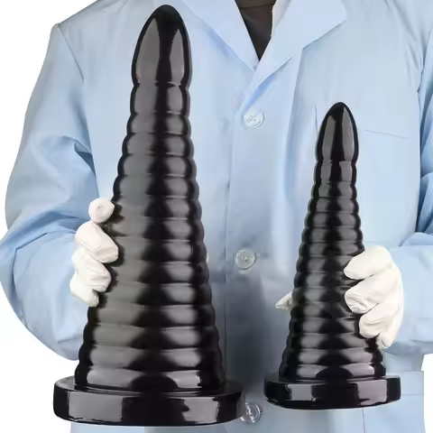 S/L Pagoda Jumbo Suction Cup Large Anal Plug, Oversized Threaded Anal Plug Bead Anal Expander Female