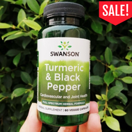 80% Sale!!!EXP.07/2025 สารสกัดขมิ้นชัน & พริกไทยดำ Turmeric 600 mg & Black Pepper 5 mg 60 Capsules (