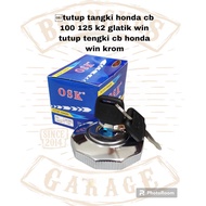Honda CB 100 125 k2 glatik Win tank cap CB Honda Win chrome tank cap