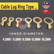 10pcs Cable Lug Ring Type Gold Wire 4.2mm / 5.2mm / 6.2mm / 8.2mm / 10.2mm cable lug