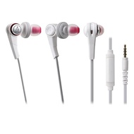 Audio-Technica Solid Bass Inner Earphone W|Remote &amp; Mic (ATH-CKS770iS) - White