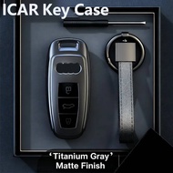 Titanium Gray for Audi A3 A4 B9 A6 C8 A7 S7 4K A8 D5 S8 Q7 Q8 SQ8 E-tron 2018 2019 2020 2021 Car Key