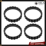 <Hot DELA> 4X Vacuum Robot Tires for Wheels Series 5/6/7/8/9/I7 S9+ Anti-Slip❀