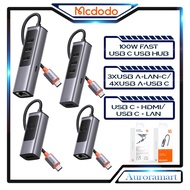 Mcdodo Docking Station 5in1 100W PD Type C + 4 USB 3.0 USB Type C Hub / Type C + 3 USB Hub + Lan / T