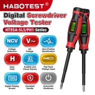 HABOTEST HT95A-SL5/PH1 screwdriver voltage tester with 2-in-1 function NCV breakpoint lookup LCD scr