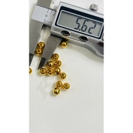 ️ Plain round ball Charm size 5-6 mm -18 kara ️ Au 750 gold - sturdy and durable